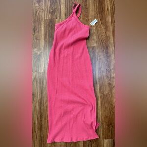 NWT Old Navy Ribbed Pink Midi Dress
